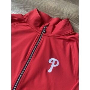 Cutter & Buck Red Women's XL Long Sleeve Golf Phillies Performance